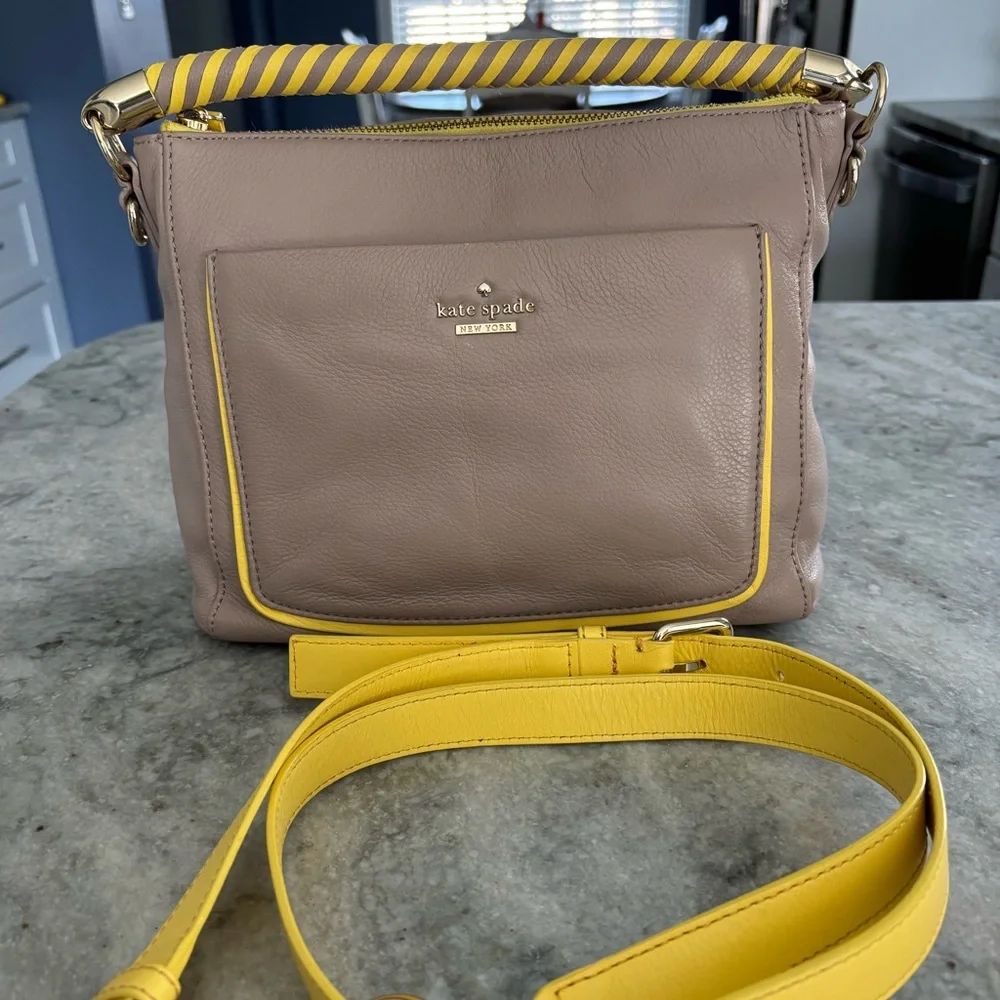 Kate Spade Lavender and Yellow Leather Crossbody - Picture 1 of 4